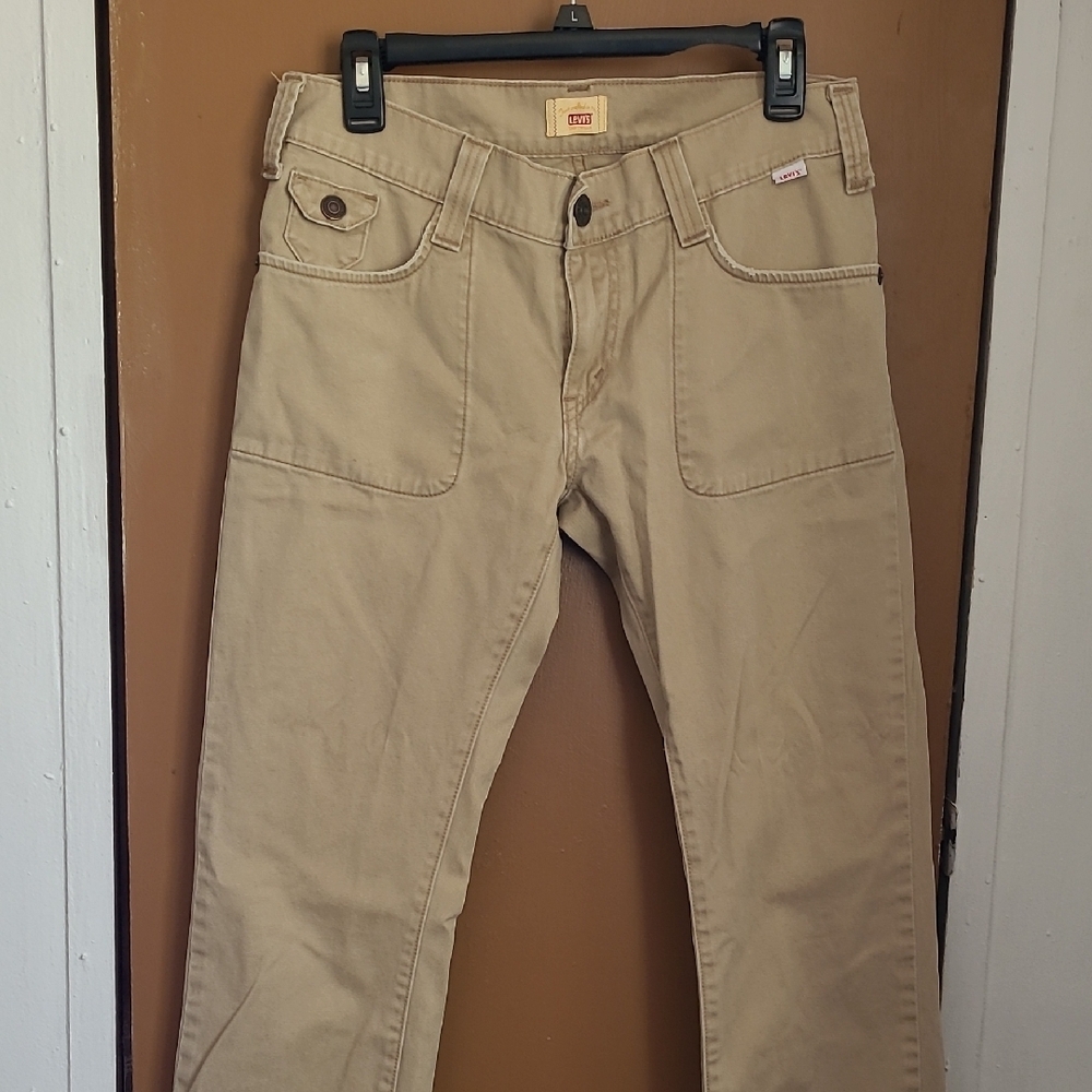 Levi's Tan Straight Leg Pants - Picture 2 of 16
